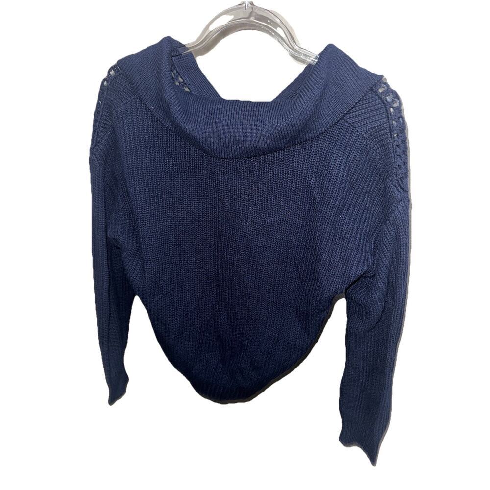 JOSEPH A. Blue Knit Sweater Women’s Size S V-Neck Long Sleeve - Picture 2 of 4